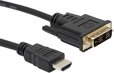 APM 590488 - Cable HDMI/DVI-D Conectores macho/macho - Accesorios para TV y vídeo - Transferencia de audio y vídeo - Conexión de ordenador a pantalla LCD/Plasma/proyector - Longitud 1,8 m - Negro
