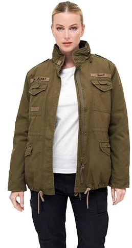 Brandit M65 GIANT FELDJACKA Dam ARMY VINTERJACKA Foder US PARKA Utomhusjacka, oliv, S