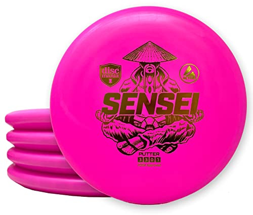 Discmania Sensei - Putter da golf a disco - Putter da golf con base attiva Sensei con volo a disco stabile, confezione da 5 pezzi