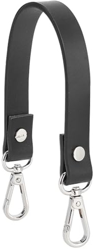 WADORN 33cm Rindsleder Taschengriffe aus Leder für Pochette Clutch, Schwarz | kurzer handtaschen griffriemen ersatz;für geldbörse tragetasche umhängetasche;taschenherstellung taschengriffe;formstabil