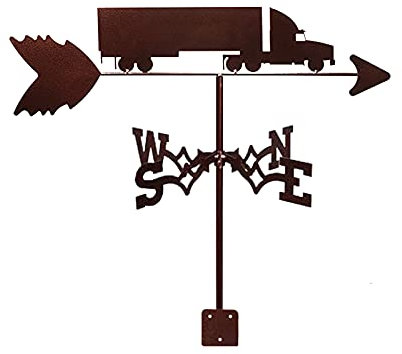 CAZARU Wetterfahne für LKW, Segelboot, Grubber, Wetterfahne, Windrichtungsanzeige, Hof, Messwerkzeuge, Hof, Gartenszene, Dekoration, korrosionsbeständig