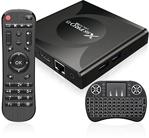 Android 13.0 TV Box 4GB RAM 64GB ROM TV Box Android con RK3528 Quad-Core 64bit Cortex-A53 chip,Smart Box Android Supporto 8K UHD Video,2.4G/5G Dual WiFi Bluetooth 5.0 con mini tastiera wireless