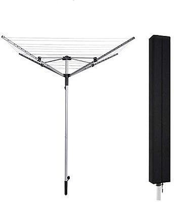 QLXYYFC Schutzhülle für Wäscheschirm Abdeckung Hülle für Wäschespinne mit Reißverschluss Wasserdicht UV-Beständig Sonnenschirm Schutzhülle (Color : Noir, Size : 160x15x15cm)