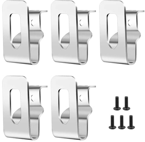 Alnicov 5PCS Gürtelclip Ersatzhaken Clips Werkzeughalter Werkzeug Gürtelclip Haken passend für Dewalt 20V MAX Bohrer Werkzeuge