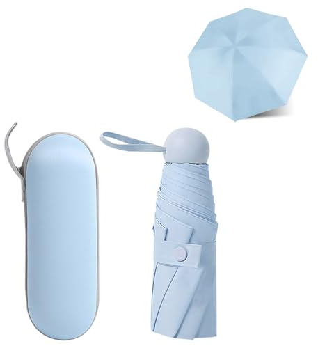 YZDZSW Mini Regenschirm, 6 Rippen Taschenschirm, UV Faltender Sonnenschutz Regenschirm Mini Ultralight für Sonne Und Regen