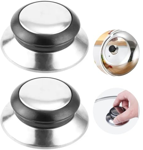 Visxcnu 2Pcs Handgriff für Pfannendeckel,Universal Ersatzgriff für Topfdeckel Deckelknopf,Ersatzgriff für Deckel für Wasserkocher, Pfannen und andere Küchenutensilien