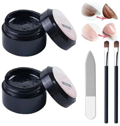 Nail Repair Protection Gel, Nail Repair Kit for Split Natural Nail, Broken Nail Repair Kit for Natural Nails,Nail Repair Kit With Brush,Nail Repair Gel for Broken Natural Nails (2PC)