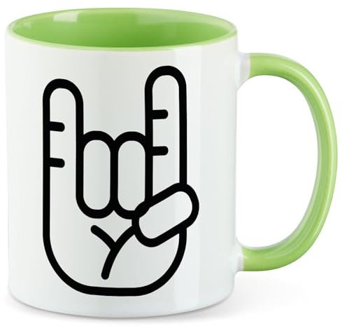 huuraa Tazza Tenedor de patatas fritas Tazza da caffè regalo verde 330ml Tenedor de patatas fritas souvenir