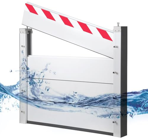 KV-OOGG Hochwasserschutz Kellerfenster, Wassersperre Hochwasserschutz Tür wasserdichte Kellerfenster Wasser Barriere Dammbalkensystem for Tunnel Keller Garageneinfahrten Dorf(120 * 60cm)