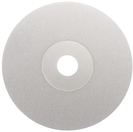 sourcing map Disco diamantato piatto da 10,2 x 5/8, grana 500, mola abrasiva diamantata per smerigliatura, levigatura, lucidatura, ceramica, vetro, pietre, pietre preziose