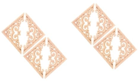 SHINEOFI 2 Set Decorazioni Per Porte Da Letto Profili Per Angoli Di Mobili Adesivi Decorativi E Per Decorazioni Articoli Per La Casa Intarsi In Legno Intagliato Applicazioni 4 pezzi*2