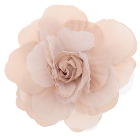 MOKKHNB Kamelienblütenbrosche Damen Satinblüte Beige 9,2 X 8,6cm Blumen Anstecknadel für Alltag Besondere Anlässe