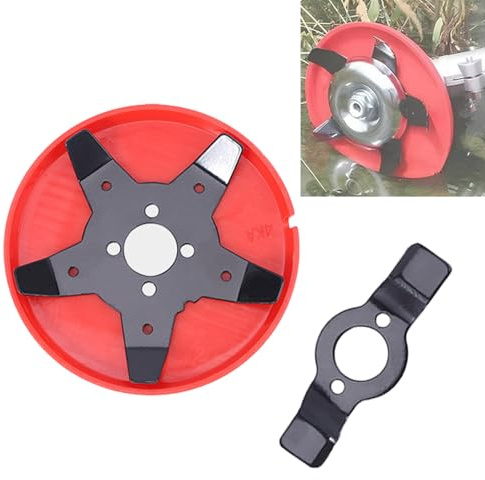 Disco Decespugliatore Testina,Con 2 Tipi di Lame Doppio Uso Testina Decespugliatore Terraferma E Risaie Testina Taglia Intercambiabile Testa Decespugliatori Accessori