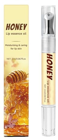 Honig infundiertes feuchtigkeitsspendendes Lippenöl, langanhaltende Feuchtigkeit, hoher Glanz, glattes Finish, leicht, 12 Stunden lang anhaltende Feuchtigkeit, verblassende Lippenlinien, Bienenbalsam