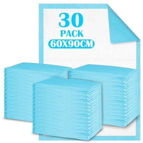30 pezzi Traverse Neonato Fasciatoio Monouso, 60 x 90 cm Getta e Getta Multiuso Panni Assorbenti Monouso per Incontinenza, Pannolini Impermeabile Traversine Letto Anziani Bambino Neonato