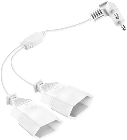 OMIGA Verlängerungskabel Eurostecker 90° Flachstecker Verlängerung 2 in 1