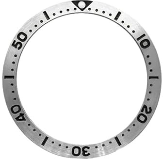 XTINKOPW 1 unidad de anillo insertable bisel plano acero 38 mm x 31,5 for relojes. Compatible con cajas SKX007, SKX009 y SRPD, piezas for movimientos NH35 NH36(04)