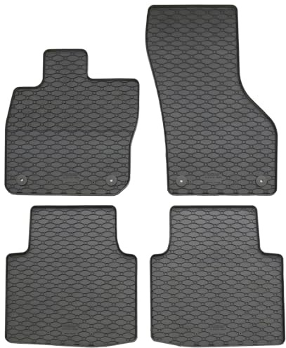 AD Tuning Gummifußmatten Set für VW Passat B9 + Skoda Superb 4 3Y (2024-) | Passgenau, Allwetter-Automatten, wasserdicht, rutschfest, pflegeleicht, robust, langlebig