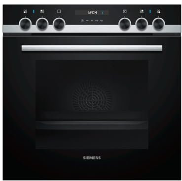 Siemens HE517BBS1 Backofen (Elektro, Einbau), 59.4 cm, Elektronikuhr, Vollglas-Innentür, Edelstahl