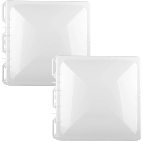 Wadoy 13 x 13 RV Vent Cover Compatible with Jensen 40152 Metal Base 1994 & Up Models Roof Vents, Universal Roof Vent Lid Replacement for RV, Trailer, Camper, Motorhome (2 Pack)