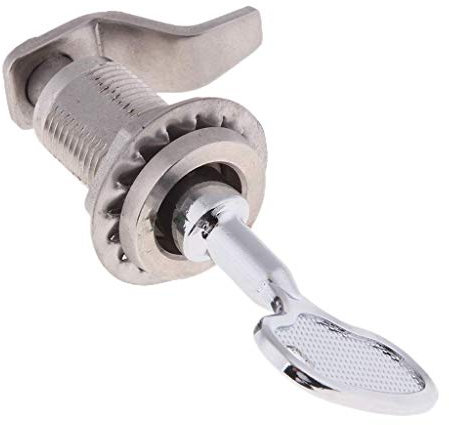 Tubayia - Serratura per porta in acciaio INOX con chiave di base per mobili, cassetti, armadi, barche, camper