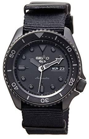 Seiko 5 Street Herren-Uhr mit Titankarbidauflage und Textilband SRPD79K1
