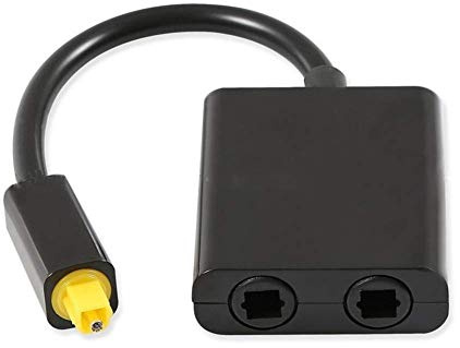Szlsl88 2 IN 1 Aus Optisch Audio Splitter, Dual Port Optisch Audio Kabel Adapter, Splitter Faser Ersatz