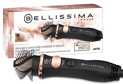 Bellissima My Pro Miracle Wave GH19 1100 Formende Luftbürste, schafft weiche und natürliche Wellen mit Haarschonung, automatische Rotation
