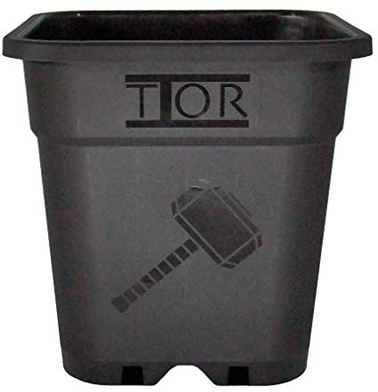 Lot de 15 pots carrés solides pour culture hydroponique, 18 litres, grande capacité et résistance.