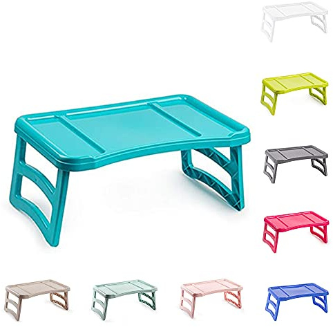 Bandeja plegable de desayuno con patas, mesa para portátil con borde | Soporte portátil | Fucsia