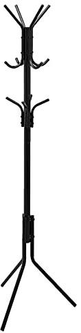 Amazon Basics Metal Coat and Clothes Stand Rack, Black, 49.5 x 49.5 x 169 cm (L x W x H)