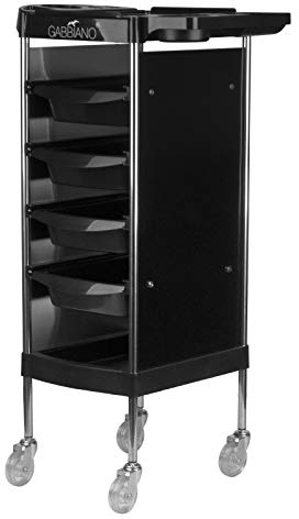 ACTIVESHOP Gabbiano FX11-B - Carro de peluquería con ruedas, color negro