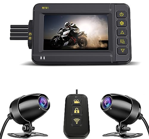 Motorrad-Aufnahmegerät mit 1080P/60fps und 2K/30fps, IP65 wasserdicht, professioneller DVR für Motorradfahren zum Radfahren im Freien, Abenteuer, Reisen