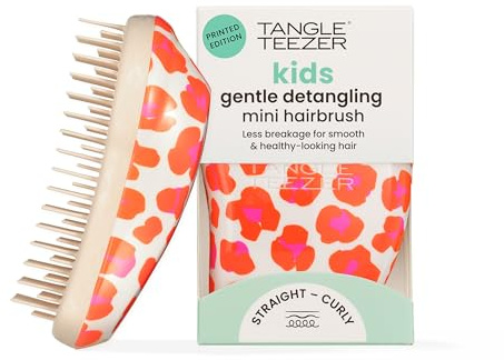 Tangle Teezer Die originale Mini-Haarbürste zum Entwirren, Handflächengröße, perfekt für Kinder und Reisen, ideal für nasses und trockenes Haar, reduziert fliegende Haare, Orange Safari