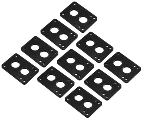PATIKIL 1/4 Skateboard Riser Pads, 10 Pack PU 3x2 Skateboard Riser Pads Angled Wedge Shock Pads for Skateboard Truck, Black