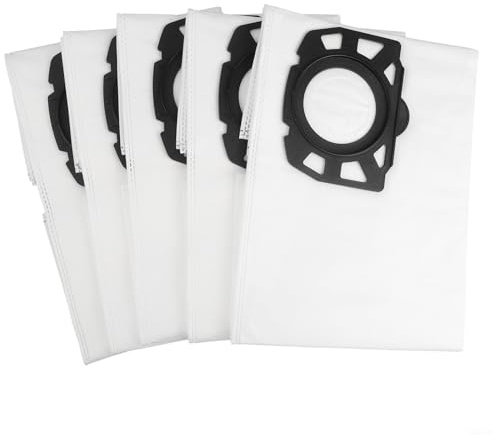 FUBESK Pack of 5 Vacuum Cleaner Bags for Karcher 2.863-314.0 KFI 357 KA 40 Vacuum Cleaner - Replacement Parts for WD2 Plus WD3 SE4002Robot