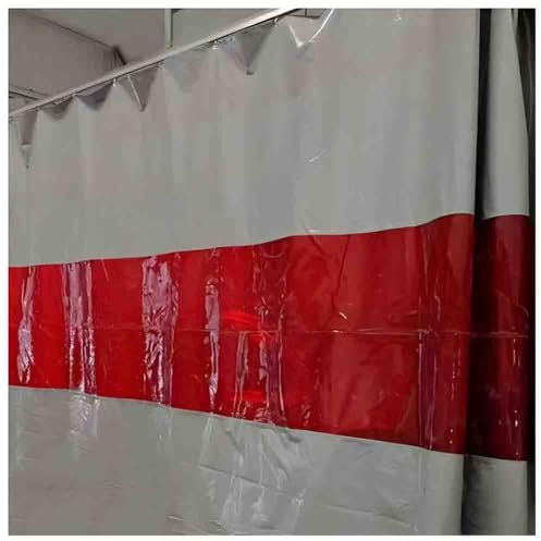 Manta Ignifuga, Pantallas para soldar con ventana transparente roja, mantas ignífugas para talleres, cortinas para soldar industriales, ignífugas, resistentes al fuego, con aislamiento térmico(7X2.5 M