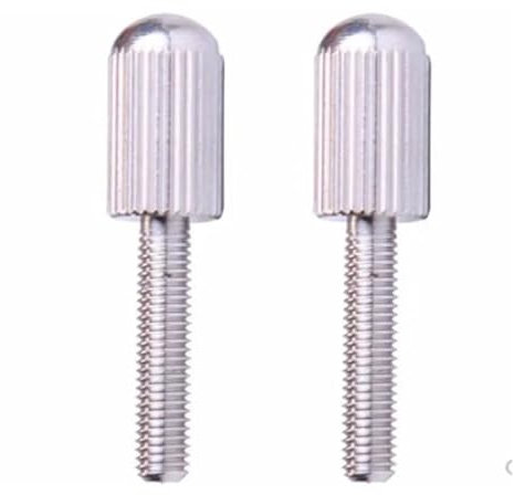 Generisch 304 Edelstahl lange Rändelschraube mit kleinem Kopf, Vorhangschrauben handfest anziehen, M2 M2,5 M3 M4 M5 M6 GB836, 10 Stück(6mm,M2.5 10pcs)