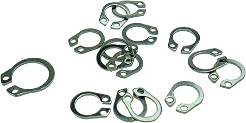 Circlips C Clips Metal washers,Washer M3 -M26 Stainless Steel Shaft C-Type Elastic External Circlip Snap Retaining Ring Clamp Spring Lock Washer, 50 Pcs(M13)