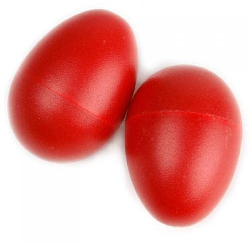 Percussion Musical Egg Maracas Shaker aus Kunststoff, Rot
