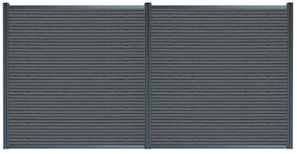 Home Deluxe WPC Sichtschutzzaun CALLADO PREMIUM 2 x Element + 3 x Pfosten - Höhe: 185 cm | Zaun, Sichtschutzzaun, Gartenzaun, Sichtschutz, Zaunelemente