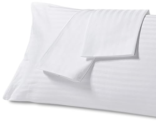 Hipermanta 2 Fundas Almohada con Cremallera 75 cm. Máxima Calidad. Tejido Cuti Higiénico y Elegante. 100% Algodón. Confortable y Transpirable. Color Blanco. 2 Unidades 75x40 cm