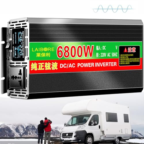Onduleur sinusoïdal Pur 2800 W - 20000 W, 12 V - 72 V CC vers 110 V - 220 V CA, for Utilisation Solaire, Camping-Car et Maison.(6800w 24Vto110V)