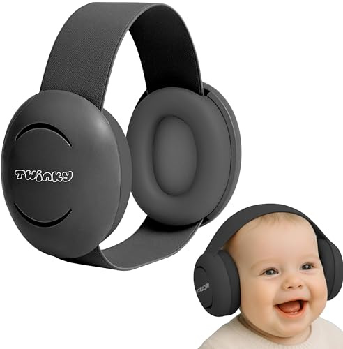 Twinky Cache-oreilles pour bébé de 0 à 36 mois – Casque antibruit bébé – Cache-oreilles confortables et réglables pour nourrissons, nouveau-nés et tout-petits – Protection auditive et meilleur sommeil
