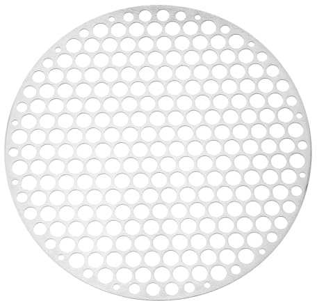 PATIKIL Round Barbecue Grill Mesh Grate, 8 Circular Stainless Steel BBQ Mesh Rack Circular Hole Round Barbecue Grilling Net for Outdoor Camping Home Party Family Gatherings