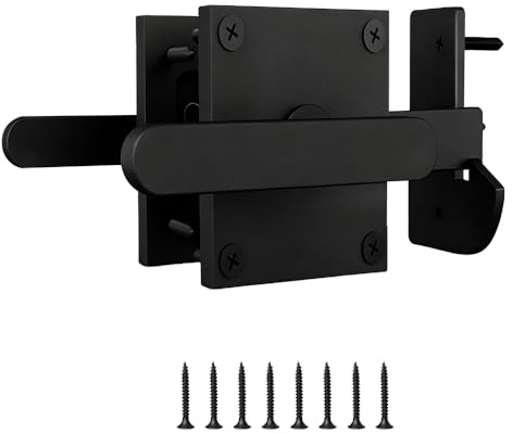 Double Sided Gate Latch, Aluminum Heavy Duty Garden Gate Latch (Left Handed)