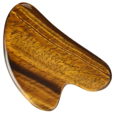 VICASKY Tigerauge Gua Sha Massage Schabeplatte Glattes Massagewerkzeug Aus Natürlichem Edelstein Handliches Massagebrett Für Schmerz Und Muskelentspannung Zu Hause