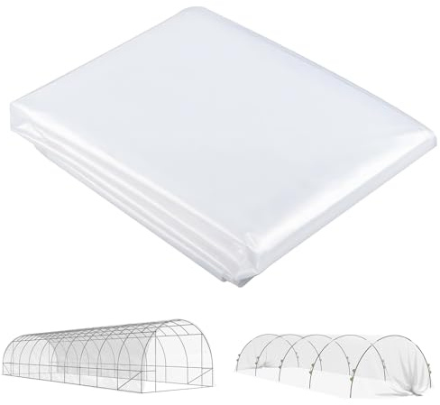 Outsunny Plástico Invernadero Transparente, 6x10 m, Cubierta de Repuesto para Invernadero de Polipropileno, Resistente al Agua, para Huerto, Plantas, Agricultura, Jardín