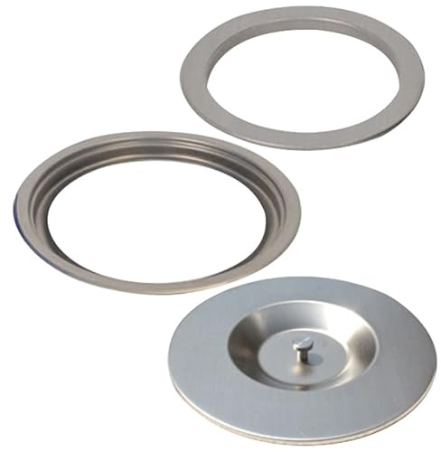 SHINEOFI Couvercle Poubelle Encastrable Inox, Cache Poubelle de Comptoir | Couvercle poubellecuisine argent 23.7cm pour plan de travail. Kit de boucle encastré encastrable pour comptoir.
