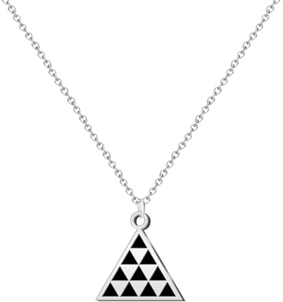 cotigo – Collar Símbolos de España en Acero Inoxidable | Trisquel, Pintaderas, Vieira, Indalo, Estrella Mudéjar, Panot | Collar Unisex Ajustable | Amuleto Cultural (PINTADERA 1)